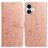 Mobigear Flowers iPhone 17 Hoesje Bookcase Portemonnee - Roségoud