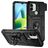 Mobigear Armor Ring Cam Slide Xiaomi Redmi A1 4G Hoesje Hardcase Backcover Shockproof met Ringhouder en Camera Slider - Zwart