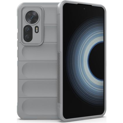 Mobigear Bumpy Xiaomi 12T Hoesje Flexibel TPU Backcover - Grijs