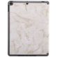 Mobigear Tri-Fold Marble iPad 7 (2019) Hoes Bookcase + Stylus Houder - Wit