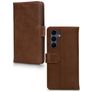 Mobilize Wallet Samsung Galaxy S25 FE Hoesje Echt Leer Bookcase Portemonnee - Bruin