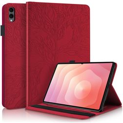 Mobigear Tree Samsung Galaxy Tab S11 Ultra Hoes Bookcase + Stylus Houder - Rood