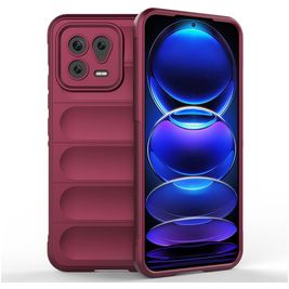 Mobigear Bumpy Xiaomi 13 Hoesje Flexibel TPU Backcover - Bordeaux Rood