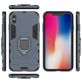 Mobigear Armor Ring iPhone XS Max Hoesje Hardcase Backcover Shockproof met Ringhouder - Blauw