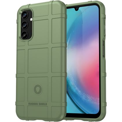 Mobigear Rugged Shield Samsung Galaxy S23 FE Hoesje Flexibel TPU Backcover Shockproof - Groen