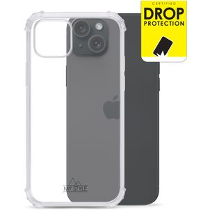 My Style Protective Flex Doorzichtig iPhone 15 Plus Hoesje Flexibel TPU Backcover Shockproof - Transparant
