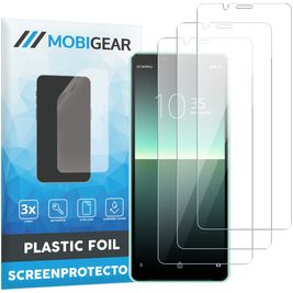 Mobigear Sony Xperia 10 II Screenprotector Folie - Case Friendly (3-Pack)