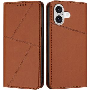 Mobigear Frosted Flip iPhone 17 Hoesje Bookcase Portemonnee - Bruin