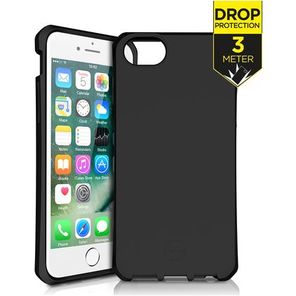 ITSkins SpectrumSolid iPhone 7 Hoesje Flexibel TPU Backcover Shockproof - Plain Black