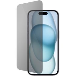 Mobiparts iPhone 15 Glazen Screenprotector Privacy - Case Friendly