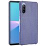 Mobigear Croco Sony Xperia 10 III Hoesje Hardcase Backcover - Blauw