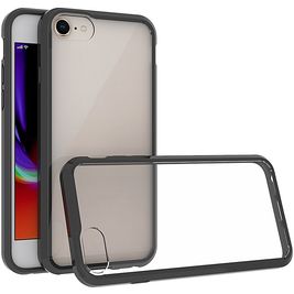 Mobigear Crystal iPhone 7 Hoesje Hardcase Backcover - Zwart / Transparant
