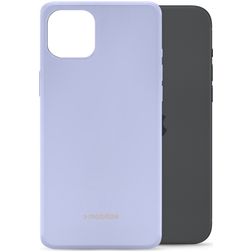 Mobilize Rubber Gelly iPhone 15 Plus Hoesje Flexibel TPU Backcover - Pastel Purple