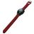 Mobigear Bumpy Siliconen Smartwatch Bandje Gespsluiting - Universeel 20 mm aansluiting - Bordeaux Rood