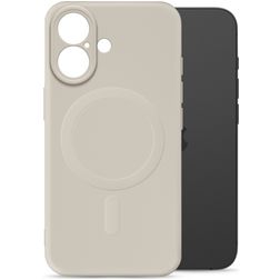My Style Protective Flex iPhone 16 MagSafe Hoesje Flexibel TPU Backcover - Antique White