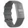 Mobigear Cross Siliconen Fitbit Charge 3 Bandje Gespsluiting - Grijs