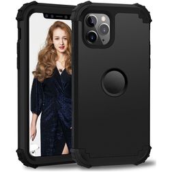 Mobigear Ultra Tough iPhone 11 Pro Max Hoesje Hardcase Backcover Shockproof - Zwart