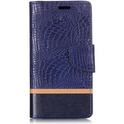 Mobigear Croco Xiaomi Mi 8 SE Hoesje Bookcase Portemonnee - Blauw