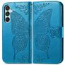 Mobigear Butterfly Samsung Galaxy M15 Hoesje Bookcase Portemonnee - Blauw