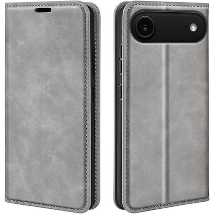 Mobigear Retro Slim iPhone Air Hoesje Bookcase Portemonnee - Grijs