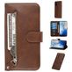 Mobigear Zipper Samsung Galaxy S20 Hoesje Bookcase Portemonnee - Bruin