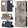 Mobigear Butterfly Samsung Galaxy A12 Hoesje Bookcase Portemonnee - Grijs