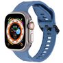 Mobigear Ripple Siliconen Apple Watch Bandje Gespsluiting - 49/46/45/44 mm - Blauw