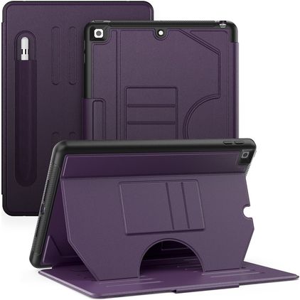 Mobigear Magnetic Folio iPad 7 (2019) Hoes Bookcase + Stylus Houder - Paars