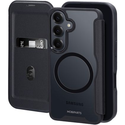 Mobiparts Shield Line Samsung Galaxy S26 MagSafe Hoesje Bookcase - Zwart