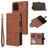 Mobigear Zipper iPhone 12 Hoesje Bookcase Portemonnee - Bruin