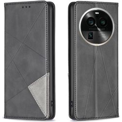 Mobigear Rhombus Slim OPPO Find X6 Pro Hoesje Bookcase - Zwart