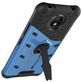 Mobigear Grip Stand Motorola Moto C Plus Hoesje Hardcase Backcover Shockproof met Standaard - Blauw