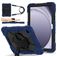 Mobigear SureGrip Xtreme Samsung Galaxy Tab A9 Plus (2023) Hoes Hard Kunststof,Siliconen Backcover + Schouderband + Standaard - Blauw