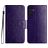 Mobigear Flowers Samsung Galaxy A36 Hoesje Bookcase Portemonnee - Paars