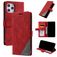 Mobigear Rhombus iPhone 12 Pro Max Hoesje Bookcase Portemonnee - Rood