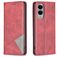 Mobigear Rhombus Slim Samsung Galaxy S25 Edge Hoesje Bookcase - Rood