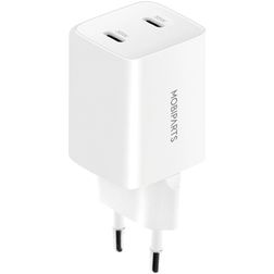 Mobiparts GaN Dual USB-C Oplader Power Delivery 35W - Wit