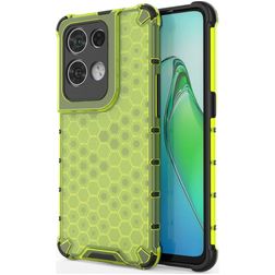 Mobigear Honeycomb OPPO Reno 8 Pro 5G Hoesje Hardcase Backcover Shockproof - Groen