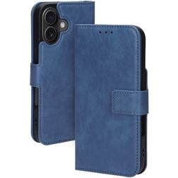 Mobiparts Classic Wallet iPhone 16 Hoesje Bookcase Portemonnee - Steel Blue