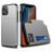 Mobigear Rugged Credit Card Case zilver Apple iPhone 12 Mini Mobigear Rugged Credit Card Case zilver Apple iPhone 12 Mini