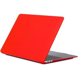 Mobigear Matte MacBook Air 13 Inch (2018-2020) Hoes Hardshell Laptopcover MacBook Case - Rood - Model A1932 / A2179 / A2337