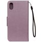 Mobigear Flowers iPhone XR Hoesje Bookcase Portemonnee - Paars