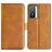 Mobigear Slim Magnet Vivo Y76 Hoesje Bookcase Portemonnee - Cognac
