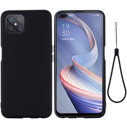 Mobigear Rubber Touch OPPO Reno 4 Z 5G Siliconen Hoesje Backcover - Zwart