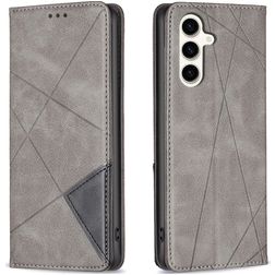 Mobigear Rhombus Slim Samsung Galaxy S23 FE Hoesje Bookcase - Grijs