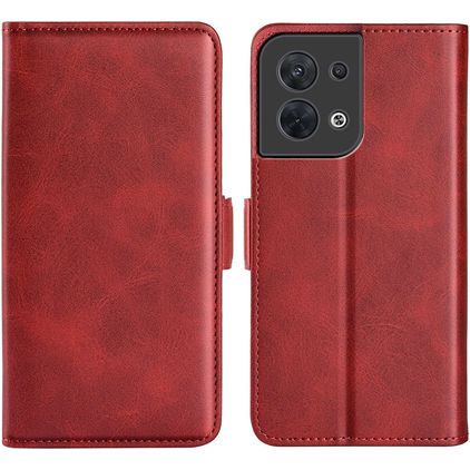 Mobigear Slim Magnet OPPO Reno 8 5G Hoesje Bookcase Portemonnee - Rood