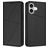 Mobigear Frosted Flip iPhone 17 Hoesje Bookcase Portemonnee - Zwart