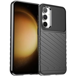 Mobigear Groove Samsung Galaxy S23 FE Hoesje Flexibel TPU Backcover - Zwart