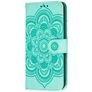 Mobigear Mandala Motorola One Hyper Hoesje Bookcase Portemonnee - Turquoise