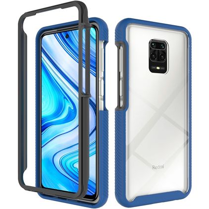 Mobigear Two-Layer Xiaomi Redmi Note 9S Hoesje Hardcase Backcover Shockproof - Blauw
